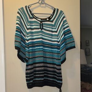 Black and Teal Striped Axcess Sweater